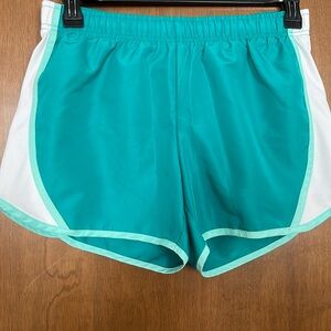 EUC Athletic Works Turquoise Green and White Shorts size M